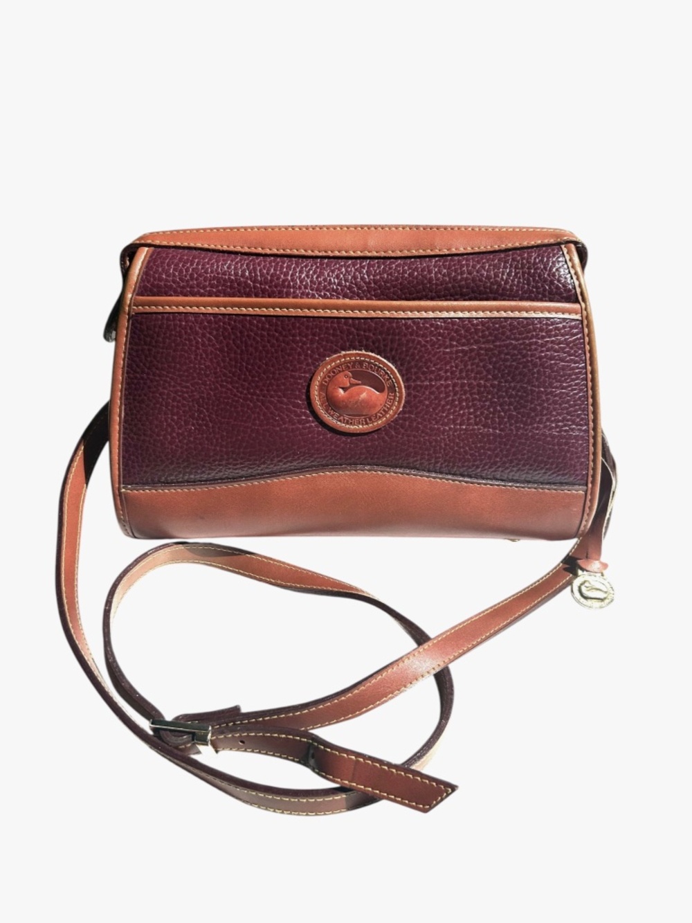 Vintage Dooney & Bourke All-Weather Pebbled Leather Crossbody Bag ca 80s-90s